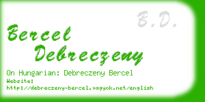 bercel debreczeny business card